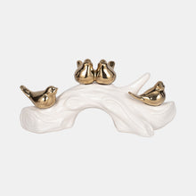 Load image into Gallery viewer, 20414 14&quot; Birds Sitting On Branch, White/gold
