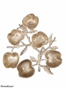 Apple Six Sectional Simonim Tray Silver