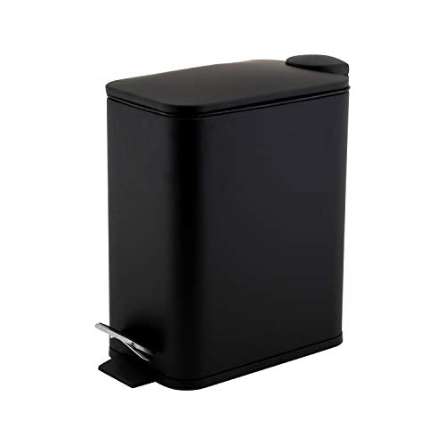 5L Slim Rectangular Pedal Bin with Soft Close Lid