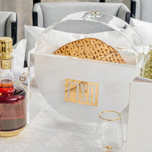 Load image into Gallery viewer, PE-MB-SSU-GO Pesach Matzah Box - Standing Suspended  - Gold
