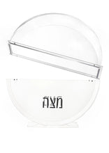 Load image into Gallery viewer, P-ZLMBR Lucite Standing Round Matzah Box 15&quot;x4
