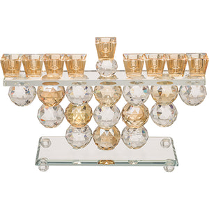 UK40763 Crystal Elegant Hanukkiah 19x33 cm