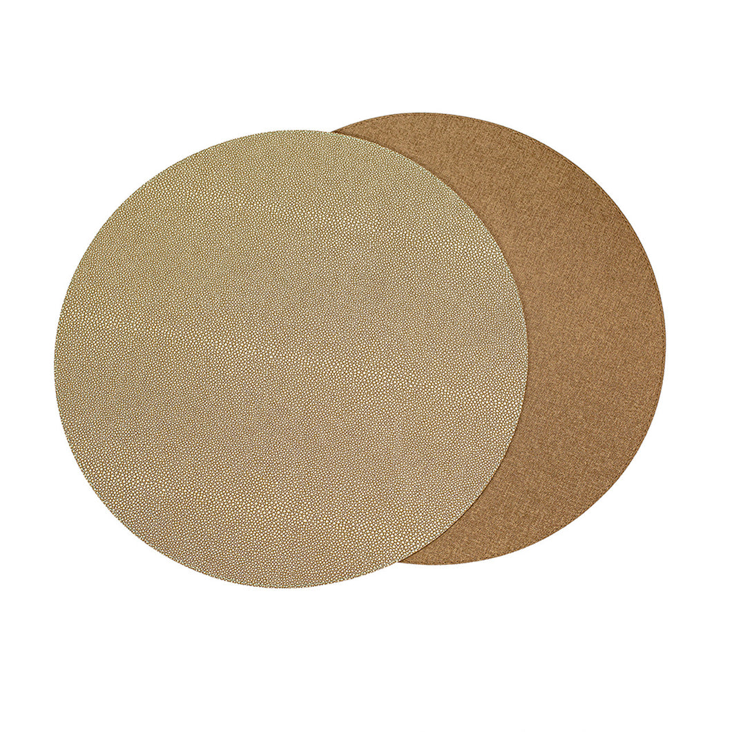 Dubai Reversible Round Placemat Victoria Latte / Victoria Bronze