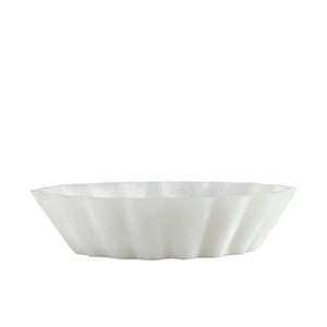 535059-1 White Resin Flower Bowl - White 11 inch