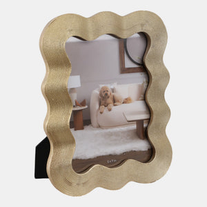 21974-01 5x7" Squiggle Photo Frame, Gold
