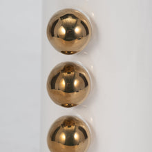 Load image into Gallery viewer, 19076-03 Cer, 10&quot; Vase W/ Side Knobs, White/gold
