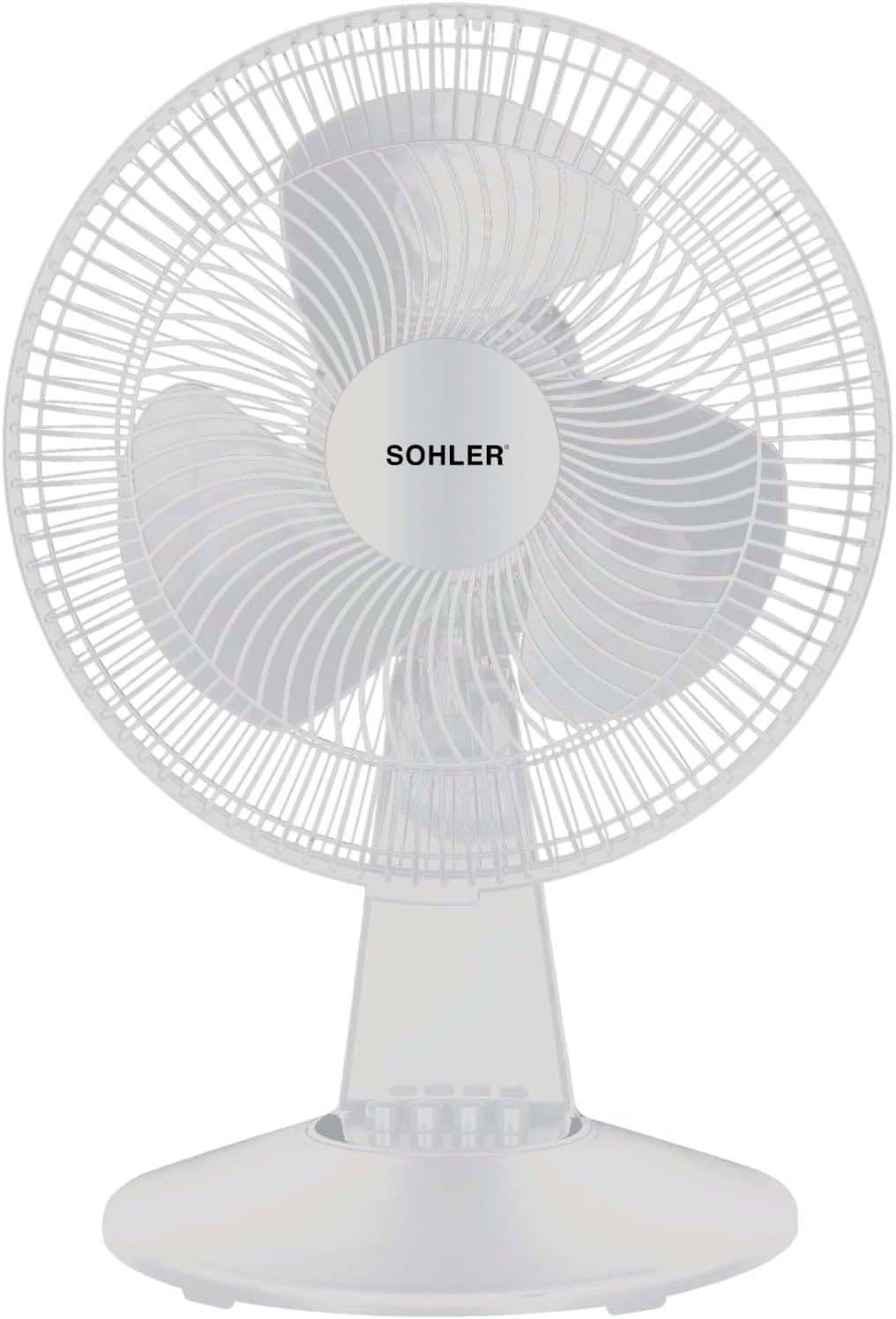 SOHLER Table Fan 12-Inch Oscillating Table Fan Small Portable Electric Plug-In Desk Fan 3-Speeds Adjustable Tilt Head for Bedroom and Office