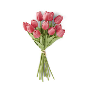 13 Inch Rose Real Touch Mini Tulip Bundle (12 Stems)