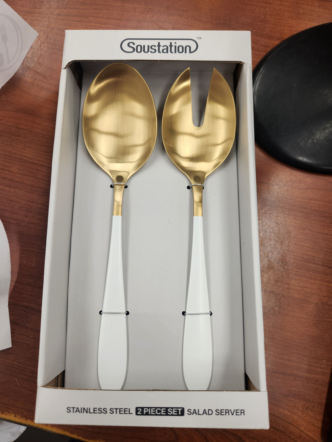 GLS13 Miranda Salad Servers White Gold