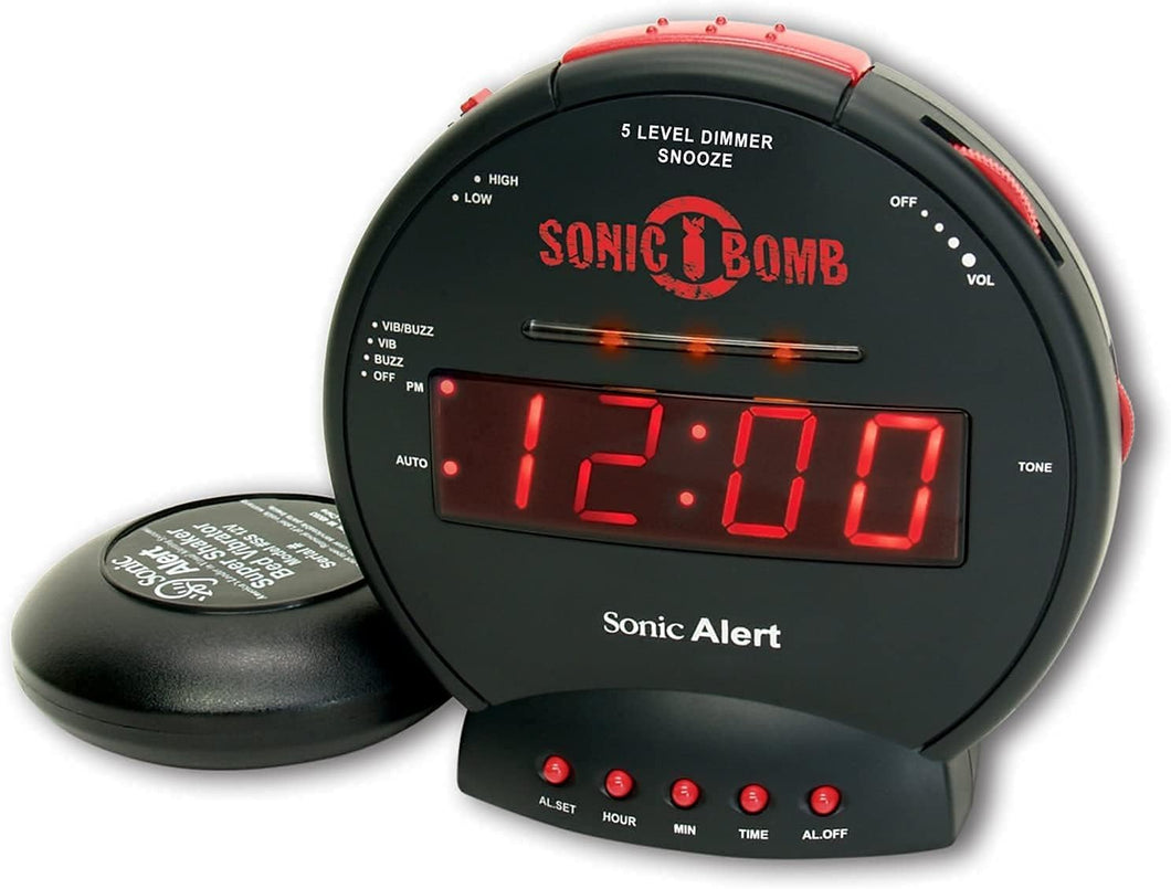 SBB500 SONIC ALERT SHAKING VIBRATOR BOMB ALARM CLOCK SBB500