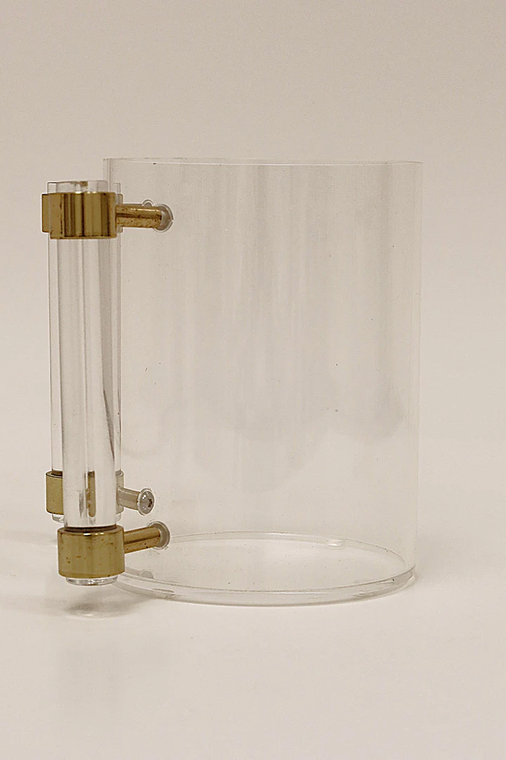 VWC4859 Acrylic Wash Cup with Clear Handles - 5.3