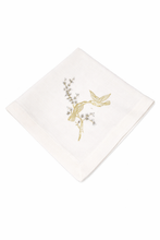 Load image into Gallery viewer, NAP-2Brd Napkin Set4 With Silver Flowers
