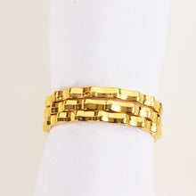 Load image into Gallery viewer, TAJ Designs Golden Bricks Napkin Ring
