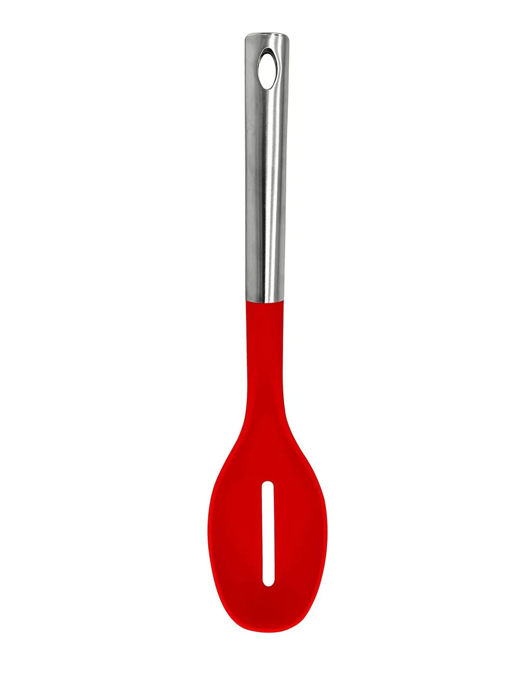 Millvado - Nylon Utensils SS Handle, Slotted Spoon, Red,13.5'