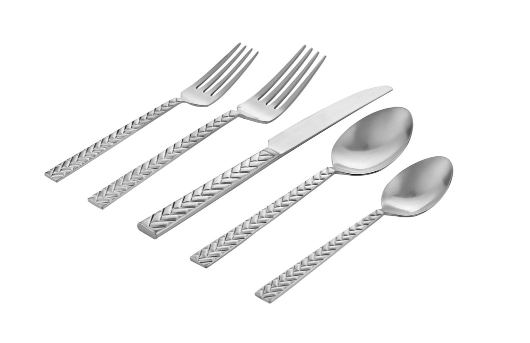 84191 TRESSER SATIN FADE Flatware Service For 4