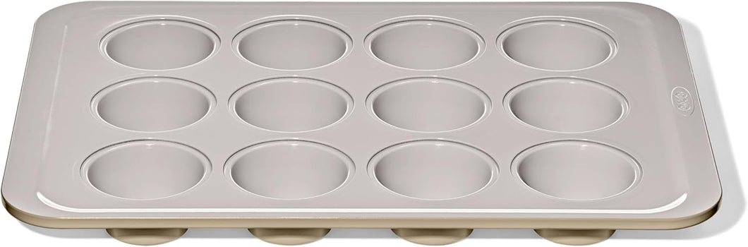OXO Good Grips Non-Stick Pro Ceramic Coated Metal Bakeware 12 Cup Muffin Pan – Biscuit