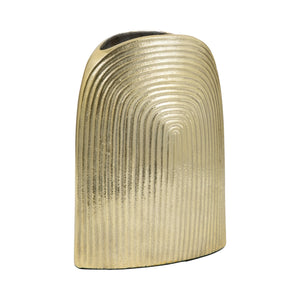 17754-03 Metal, 11" Arch Vase, Champagne