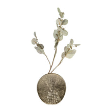 Load image into Gallery viewer, 17755-01 Metal, 8&quot; Etched Oval Vase, Champagne
