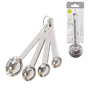 L.Gourmet 4-pc Stainless Steel Measuring Spoon Set