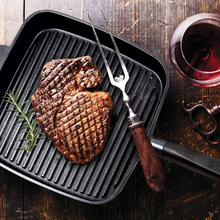 Load image into Gallery viewer, Grill Pan Heavy Duty Non-Stick Cast Aluminum with Detachable Handle, 11&quot;
