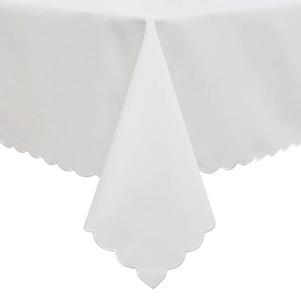 TC1560 Center/Border White Scalloped