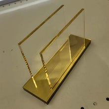 Load image into Gallery viewer, TAJ Designs Standing Napkin Holder Gold Mirror
