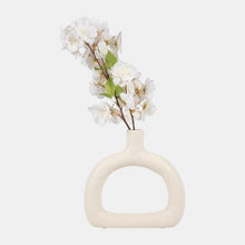 Load image into Gallery viewer, 18421-02 CER 8&quot; TEXTURED WIDE CUT-OUT VASE, C
