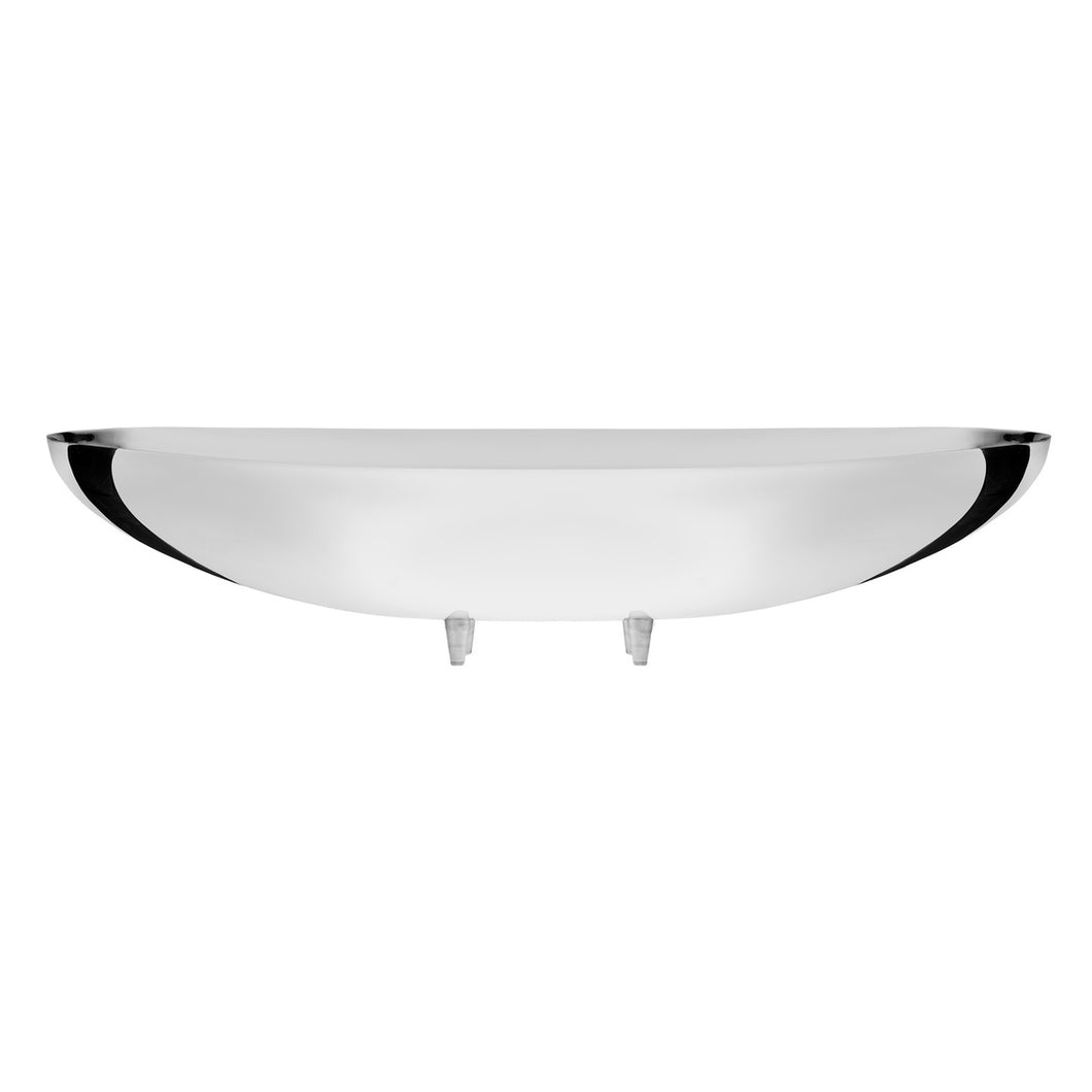 50657 OVAL BOWL W/ FEET - SILVER