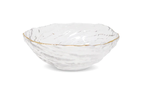 VB3960 Glass Bowls with Gold Trim - Medium