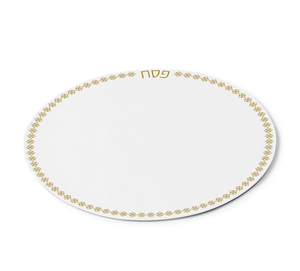 PE-PU-TC-CT-GO Pesach Leather Inspired Round Chargers
