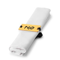 PE-NW-GO S/4 Pesach Napkin Wrap with Ribbon - Gold