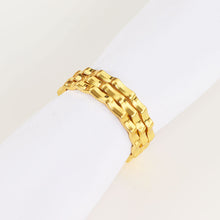 Load image into Gallery viewer, TAJ Designs Golden Bricks Napkin Ring
