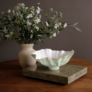 8593 ENCANTO Bloom Medium Bowl (Pistachio and White)