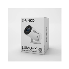 Load image into Gallery viewer, Rinko LUMO-X Portable 180-Degree Adjustable Projector with HDMI USB Bluetooth Connectivity and Built-in Speakers
