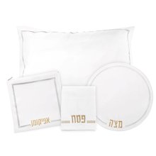 Load image into Gallery viewer, PU-PS-HMS-GO PU Leather Pesach Set - Hemstitch Gold
