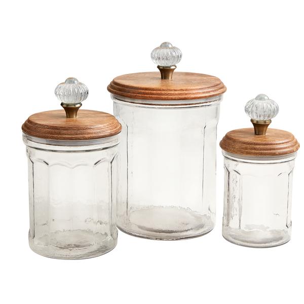 49300058 Glass Knob Canister Set