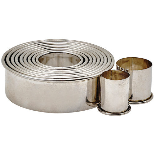 PLAIN ROUND CUTTER SET  11pcs S/S