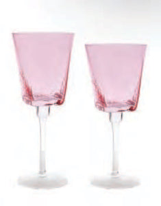 VWR4560 Hammered Pink Water Glass