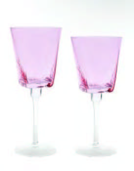 VWR4560 Hammered Pink Water Glass