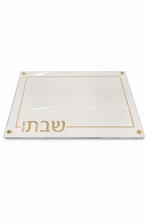 Load image into Gallery viewer, TAJ Designs Classic Stripe  Leather Challah Board
