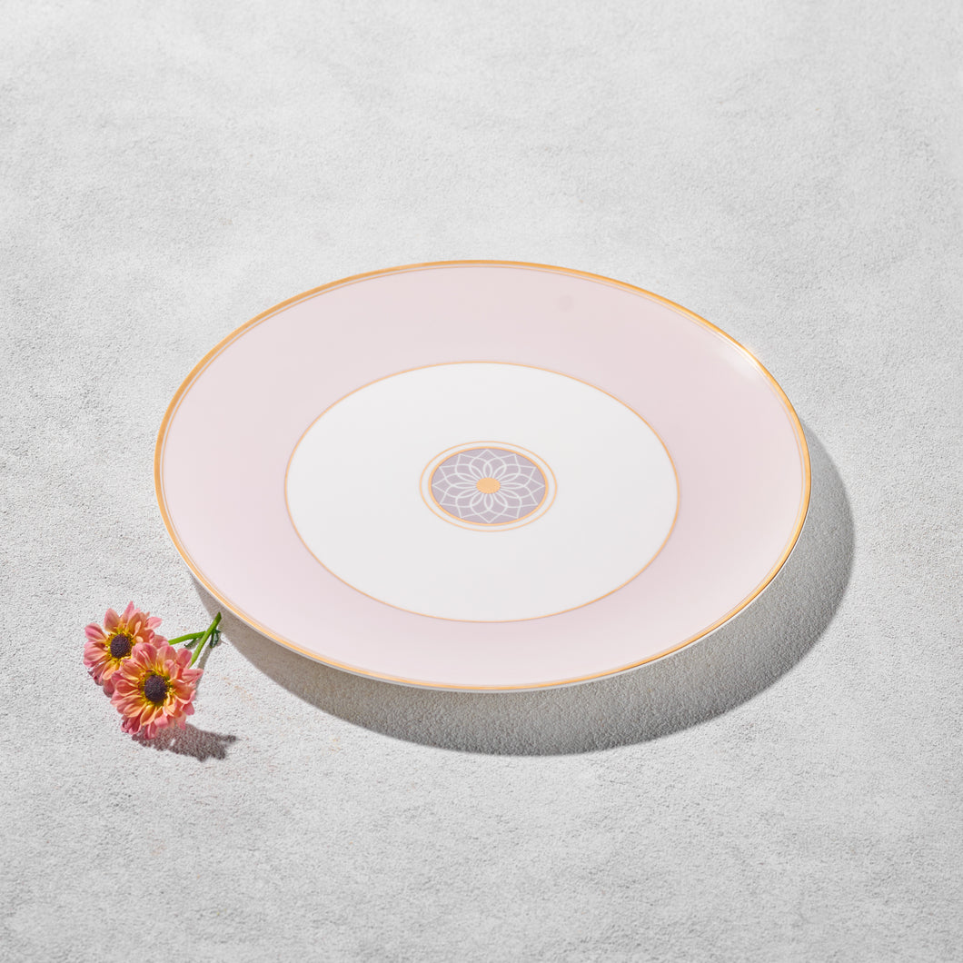 VB-MDI-12 Medi Charger Plate Gold and Pink Scallop
