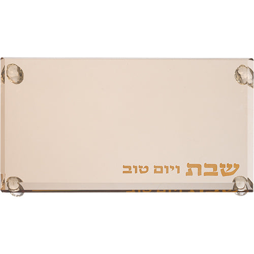 UK42435 Crystal Tray for Candle Holders 23*13 cm