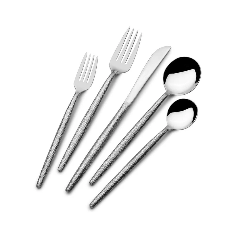 Shea Hammered Flatware Service For 4