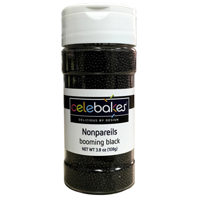 Celebakes Booming Black Nonpareils, 3.8 oz.
