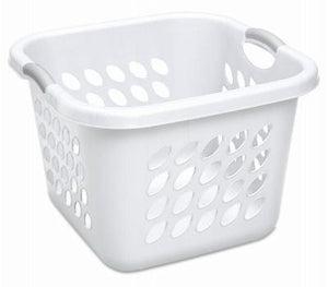 Laundry Basket-SQ 1.5 Bushel White