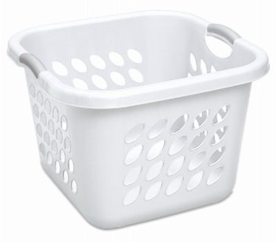 Laundry Basket-SQ 1.5 Bushel White