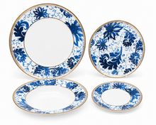 Load image into Gallery viewer, TAJ Design Sapphire Bloom Dinnerware Service For 4
