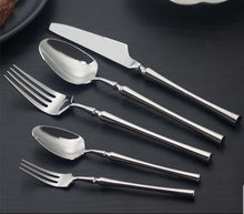 Load image into Gallery viewer, TAJ-FW-106 TAJ Crown Flatware Shiny Silver Service For 4
