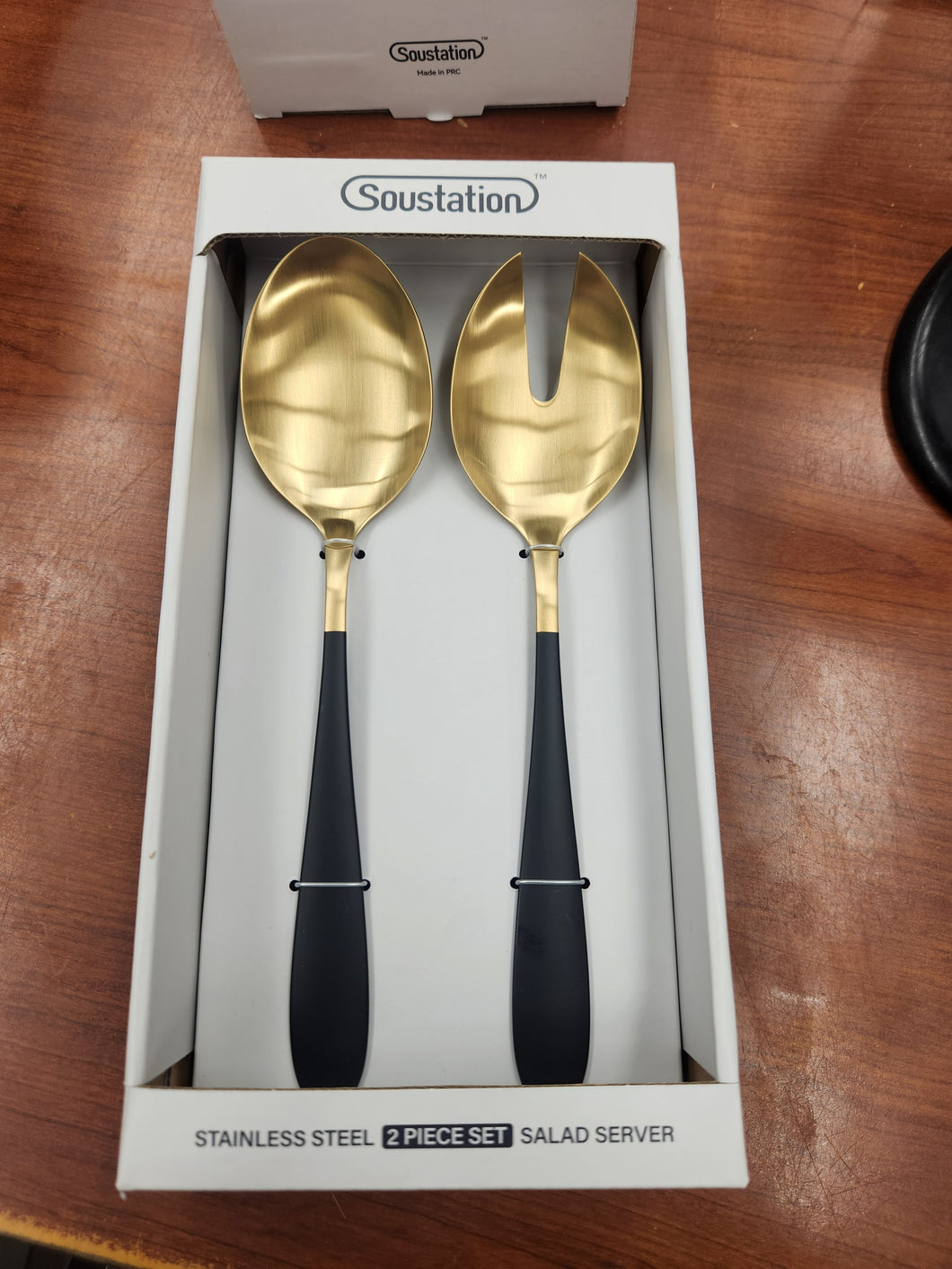 GBS13 Miranda Salad Servers Black Gold