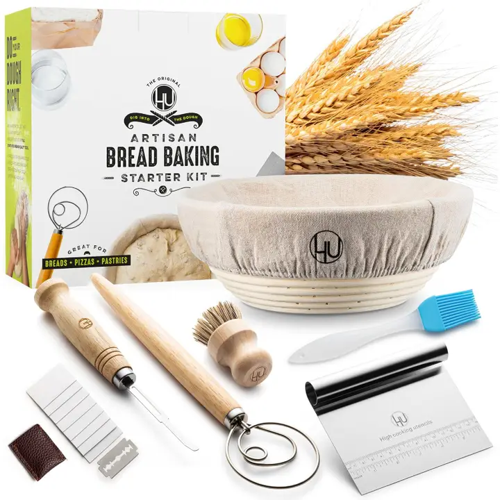 Sourdough Kit Includes 2 Bannetons Cloth Whisk Bread Lame Scraper 2 Brushes
